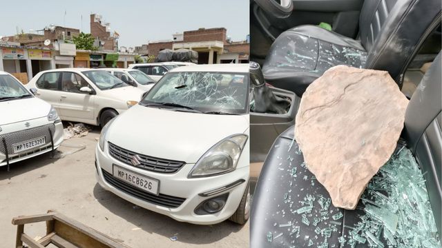 महोबा में नशेड़ी युवकों का उत्पात: सात कारों, बसों और ई-रिक्शा को किया क्षतिग्रस्त, शॉपिंग मॉल पर फेंके पत्थर
