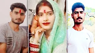 क्रमश: मृतक पवन ठाकुर का फाइल फोटो, हत्यारोपित पत्नी आंचल और प्रेमी अंकित