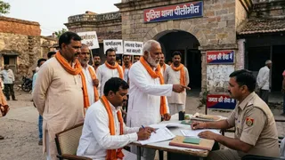 प्रलोभन देकर ईसाई बनाने का प्रयास। AI जेनेरेटेड फोटो