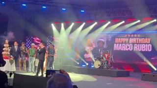 दिल्ली में मार्को रुबियो का प्री-बर्थडे सेलिब्रेशन, विलेज पिपल बैंड की 'YMCA' धुन पर कटा केक