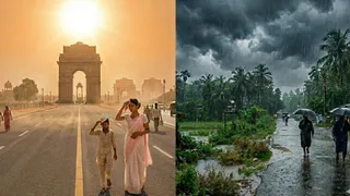 उत्तर भारत में लू का कहर, पूर्वोत्तर में भारी बारिश का अलर्ट (यह तस्वीर AI द्वारा बनाई गई है।)