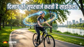 मूड सुधारने और सोशल लाइफ बेहतर करने का सबसे सस्ता जरिया है साइकिलिंग (Image Source: AI-Generated)