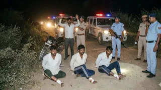 इस्लामनगर डकैती कांड में शामिल पांच बदमाश मुठभेड़ में गिरफ्तार। AI जेनेरेटेड फोटो