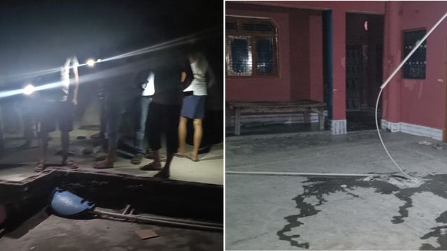 लखनऊ के निगोहां में टूटकर घर पर गिरा हाईटेंशन लाइन का तार, बड़ा टला हादसा