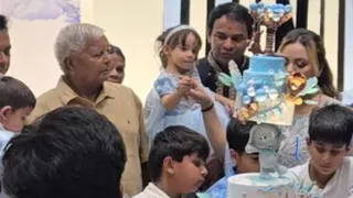 तेजस्वी के बेटे का बर्थडे। (सोशल मीडिया)