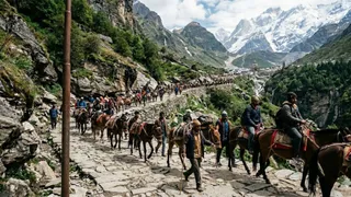 केदारनाथ यात्रा मार्ग पर 5000 घोड़े-खच्चर ही होंगे संचालित। AI जेनेरेटेड फोटो