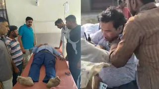 कैराना सीएचसी में भर्ती घायल अवर अभियंता प्रेम सिंह साथ में मौजूद ऊर्जा निगम के जेई व अन्य और मारपीट का वायरल वीडियो