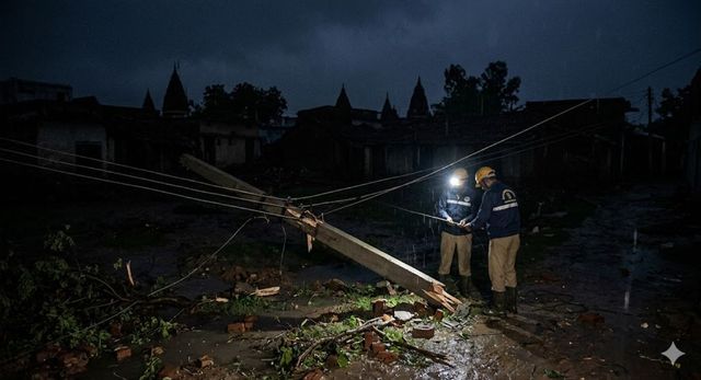 चित्रकूट की बिजली व्यवस्था चरमराई, मुख्यालय से गांव तक छाया अंधेरा; आंधी से 24 उपकेंद्र ठप
