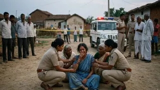 जादू-टोने के शक में भीड़ ने किया महिला पर हमला(एआई द्वारा बनाई गई तस्वीर)