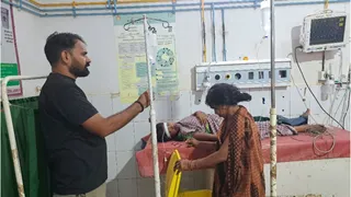 अस्पताल में चल रहा इलाज। (जागरण)