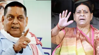 जदयू नेता नीरज कुमार और राबड़ी देवी