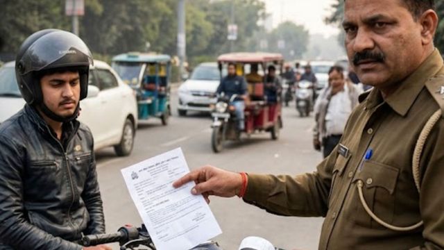 बुलेट बाइक से पटाखे जैसी आवाज निकालना पड़ा महंगा, पुलिस ने थमाया 22000 का चालान
