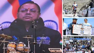 नीती एक्सट्रीम अल्ट्रा रन के पुरस्कार वितरण समारोह में वर्चुअल जुड़े मुख्यमंत्री पुष्कर सिंह धामी । जागरण