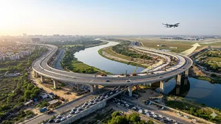 10 लेन के नए एलिवेटेड एक्सप्रेसवे का रास्ता साफ। फोटो: एआई जनरेटेड