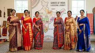 अलग-अलग राज्यों की मशहूर साड़ियां (AI Generated Image)