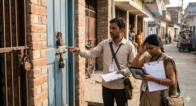 सीतापुर: घरों पर लटक रहे ताले जनगणना में बन रहे सिरदर्द, मोबाइल पर संपर्क कर पूरा हो रहा काम

