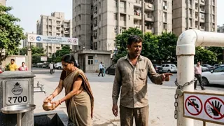 गंगाजल कनेक्शन के लिए प्रति फ्लैट 700 रुपये का शुल्क। इमेज एआई