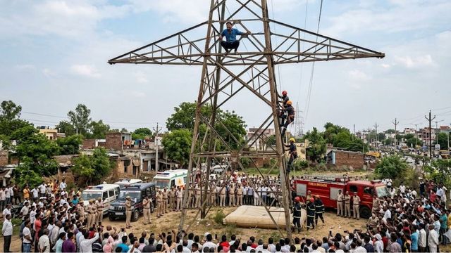 'पत्नी नहीं आई तो कूद जाऊंगा'... नाराज बीवी गई मुंबई तो 100 फीट ऊंचे टावर पर चढ़ा गया पति, 3 घंटे चला ड्रामा
