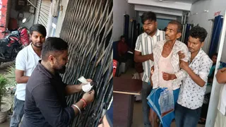अस्पताल को सील करते अधिकारी व भर्ती मरीज को दूसरी जगह शिफ्ट करते परिजन। फोटो: जागरण
