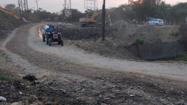 किला-रिंग रोड पर बनकर तैयार हुआ डायवर्जन रोड, भारी वाहनों के लिए No Entry