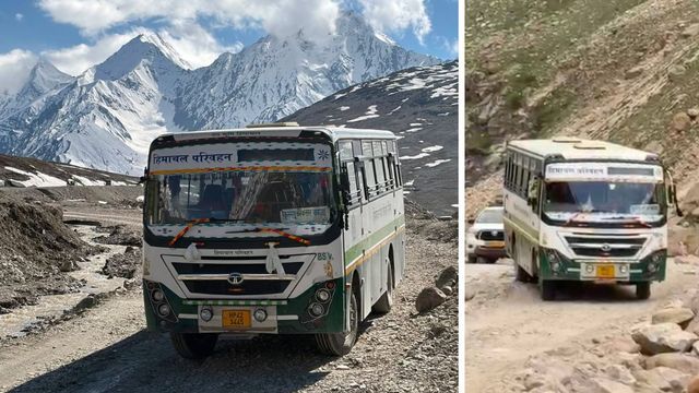 580 रुपये में कीजिए बर्फीले पहाड़ों की सैर, रोहतांग के बाद 15 हजार फीट ऊंचे कुंजम दर्रे से HRTC बस सेवा शुरू
