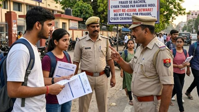 NEET Re-Exam से पहले बिहार पुलिस ने जारी किया अलर्ट: झांसे में न आएं छात्र, साइबर ठग जाएंगे जेल
