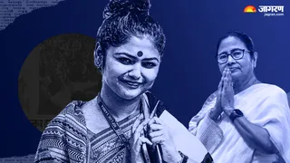 जादवपुर सांसद सयानी घोष और बंगाल की पूर्व सीएम ममता बनर्जी।
