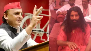 अखिलेश यादव और बाबा रामदेव के हमशक्ल संत, जिन्हें अखिलेश ने मंच पर बुलाया