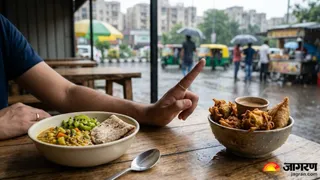 बारिश के मौसम में खाने-पीने की कुछ चीजों से परहेज करना चाहिए (Image Source : AI Generated)