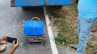 गांजा की तौल करती STF की टीम। जागरण