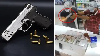 चंडीगढ़ कैशियर हत्याकांड में इस्तेमाल हुई 'जिगाना' पिस्टल (जागरण फोटो)