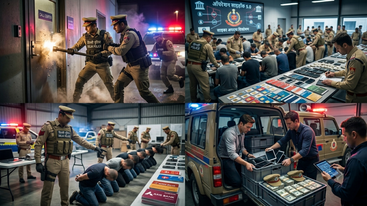 साइबर ठगों पर दिल्ली पुलिस का महा-एक्शन, 21 राज्यों में छापामारी कर 4 बैंक मैनेजर और 916 जालसाज गिरफ्तार

