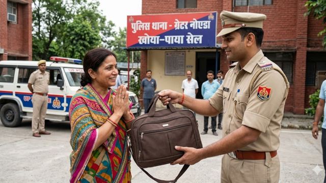 लाखों के गहनों से भरा बैग ऑटो में छूटा, ग्रेटर नोएडा पुलिस ने 2 घंटे में ढूंढकर लौटाया
