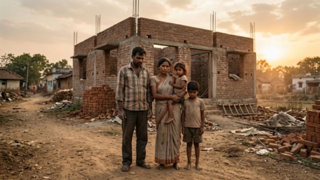 नारनौल में प्रधानमंत्री आवास योजना के 2400 घर अधूरे, किस्त के इंतजार में मुंह ताक रहीं अधूरी दीवारें

