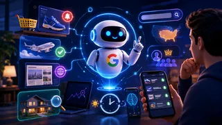 Google के सर्च एजेंट के बारे में जानें। Photo- ChatGPT.