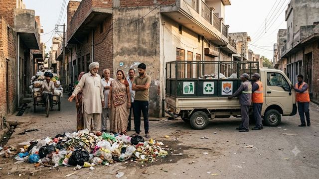 नारनौल में डोर-टू-डोर कचरा उठान ठप, संकरी गलियां और कर्मचारियों की कमी बनी वजह
