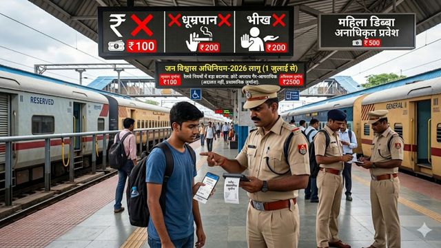 ट्रेन या स्टेशन में भीग मांगने पर बैन, बिना लाइसेंस समान बेचने पर ₹2000 का जुर्माना; रेलवे में 7 बड़े बदलाव
