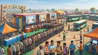 हापुड़ परिवहन निगम चालकों की कमी से जूझ रहा है, जिसे दूर करने के लिए भर्ती मेले का आयोजन करेगा। इमेज एआई