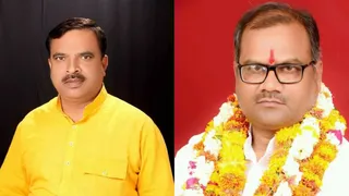 भाजपा नेता प्रकाश पाल और रामकिशोर साहू