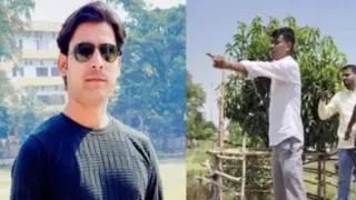 भरत तिवारी और उसके चेचेरे भाई होने का दावा करने वाला आशीष तिवारी। फोटो सौ: इंटरनेट मीडिया