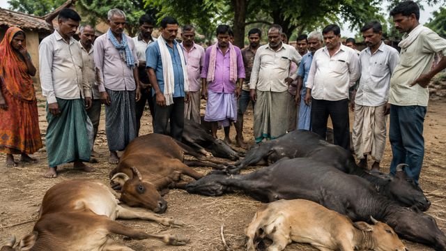 जहरीला चारा बना काल! हरी घास खाने के बाद बछड़ों समेत सात मवेशियों की मौत, गांव में हड़कंप