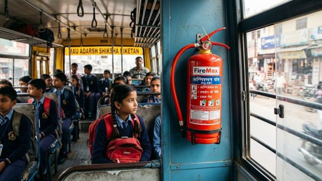 मऊ में स्कूली और यात्री बसों में अग्निशमन यंत्र अनिवार्य, लापरवाही बरतने पर होगी कार्रवाई
