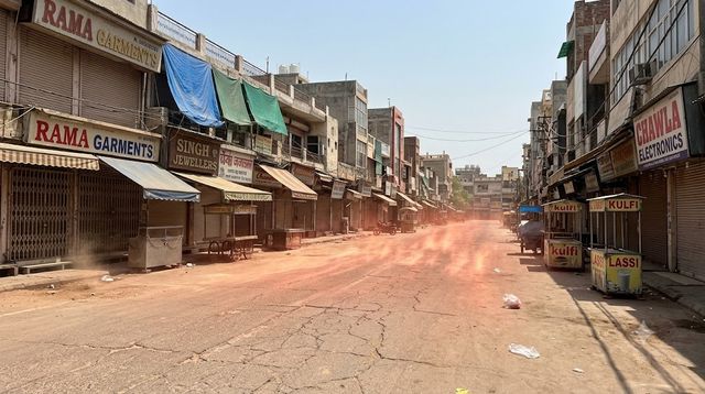 भीषण गर्मी से दिल्ली के रानीबाग मुख्य बाजार का व्यापार ठप, सूने पड़े दुकान
