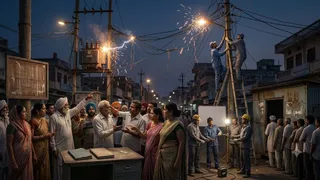 बिजली कटौती से उपभोक्ताओं में बढ़ी परेशानी। (AI Generated Image)