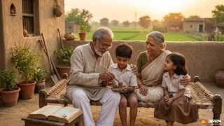 दादा-दादी से मिलने वाली सीख जो किताबों में नहीं मिलतीं (Image Source: AI Generated)