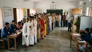 1200 मतदाताओं पर बनेगा एक मतदेय स्थल। AI जेनरेटेड फोटो