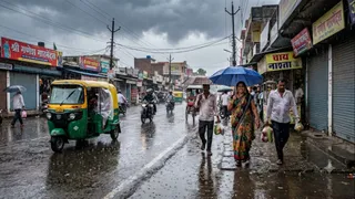 बारिश को लेकर IMD ने जारी किया अलर्ट। AI जेनरेटेड फोटो
