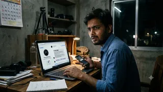 बिहार के ब्लॉगर से मांगी ₹100000 की रंगदारी (AI Generated Image)