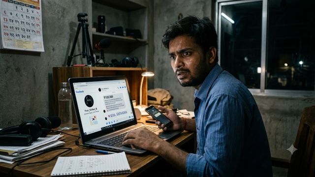 FB पर खौफ का खेल: बिहार के ब्लॉगर से मांगी ₹100000 की रंगदारी, आरोपी का लोकेशन निकला 'दक्षिण कोरिया'

