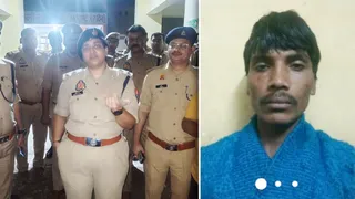 घटना के बारे में जानकारी देतीं एसएसपी अंकिता शर्मा और इनसेट में जितेंद्र उर्फ ढालू की फाइल फोटो